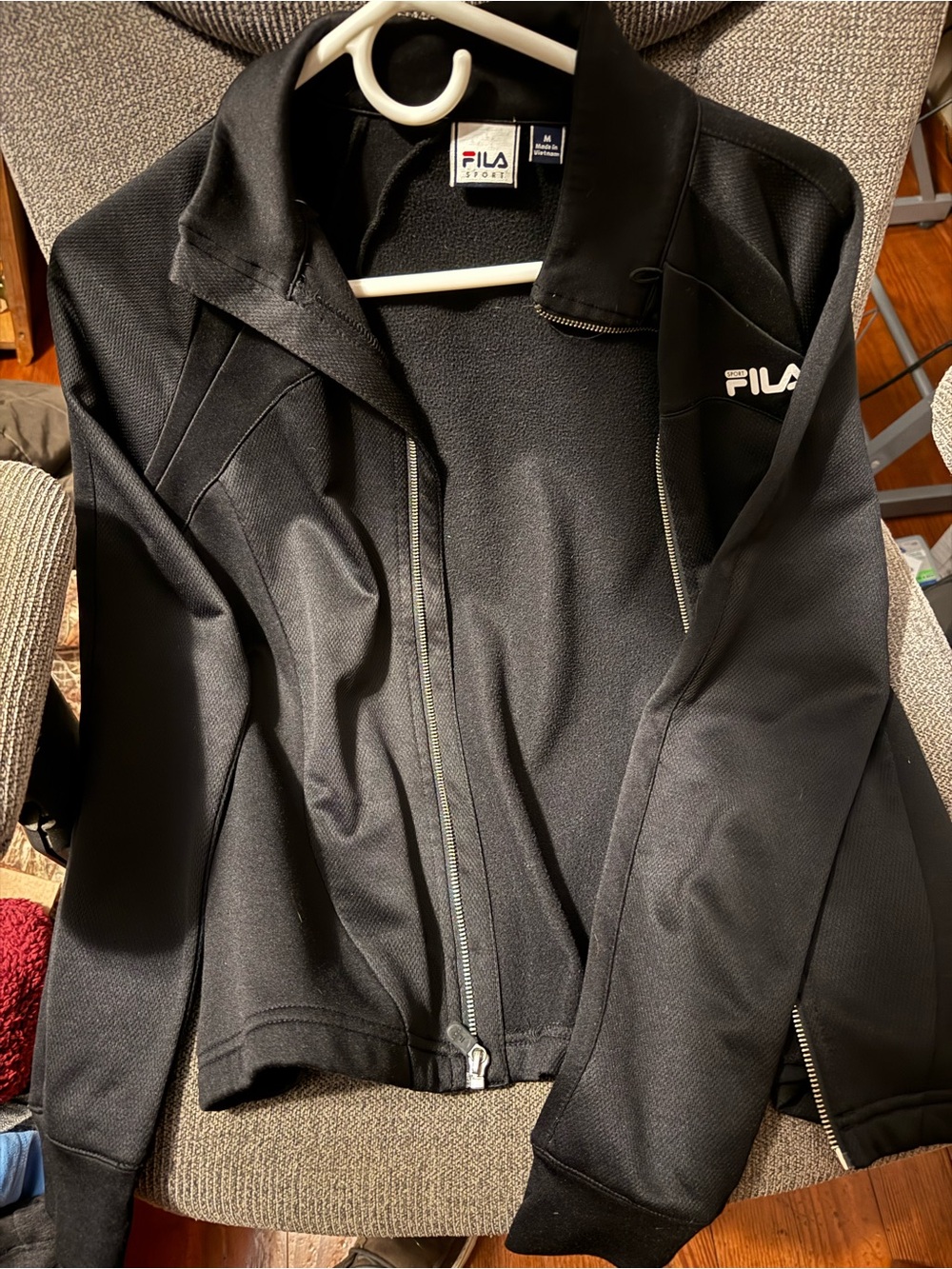 FILA Black Women's Zip-Front Bomber Jacket